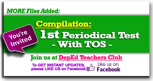 First Periodical Test Questions With Tos For Grade Deped Tambayan 114400 Hot Sex Picture 6500