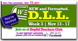 Week 3 - 3rd Quarter - Daily Lesson Log