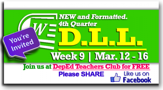 Week 9 - 4th Quarter - Daily Lesson Log