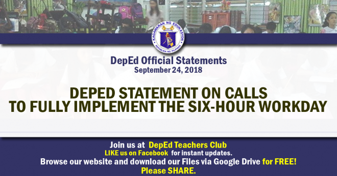 deped official statements