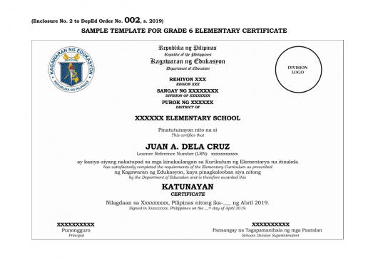  Grade 6 Certificate