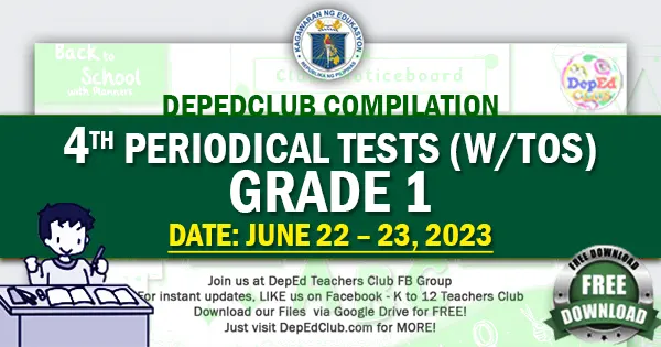 Grade Th Quarter Periodical Tests With TOS The DepEd Teachers Club