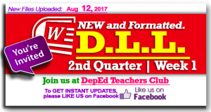 2nd quarter week 1 daily lesson log