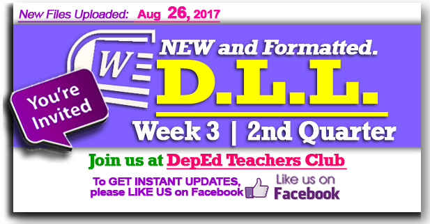 Week 3 2nd Quarter Daily Lesson Log The Deped Teachers Club 5807