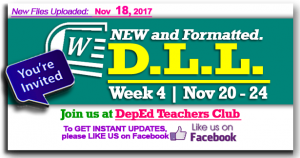 Week 4 - 3rd Quarter - Daily Lesson Log