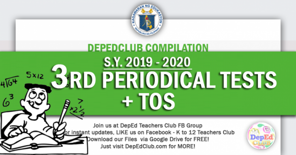 3rd Periodical Tests Periodical Tests All Subjects Sy 2019 2020 7510