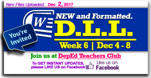 Week 6 - 3rd Quarter - Daily Lesson Log