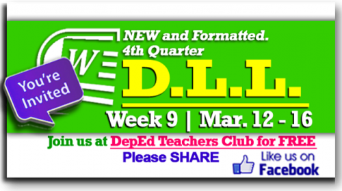 Week 9 - 4th Quarter - Daily Lesson Log