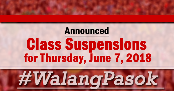Class Suspension For Thursday June Walangpasok Bagyong Domeng Class Suspension For Thursday June Walangpasok Bagyong Domeng