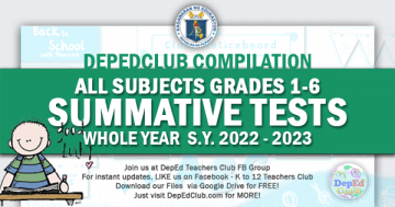 Whole Year Summative Tests Grades 1-6 All Subjects - The Deped Teachers ...