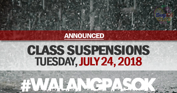 CLASS SUSPENSION JULY 24