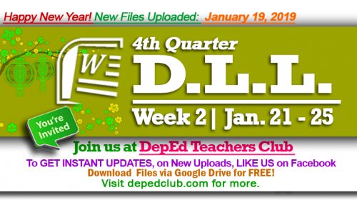 week 2 4th quarter daily lesson log