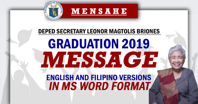 Graduation 2019 Message
