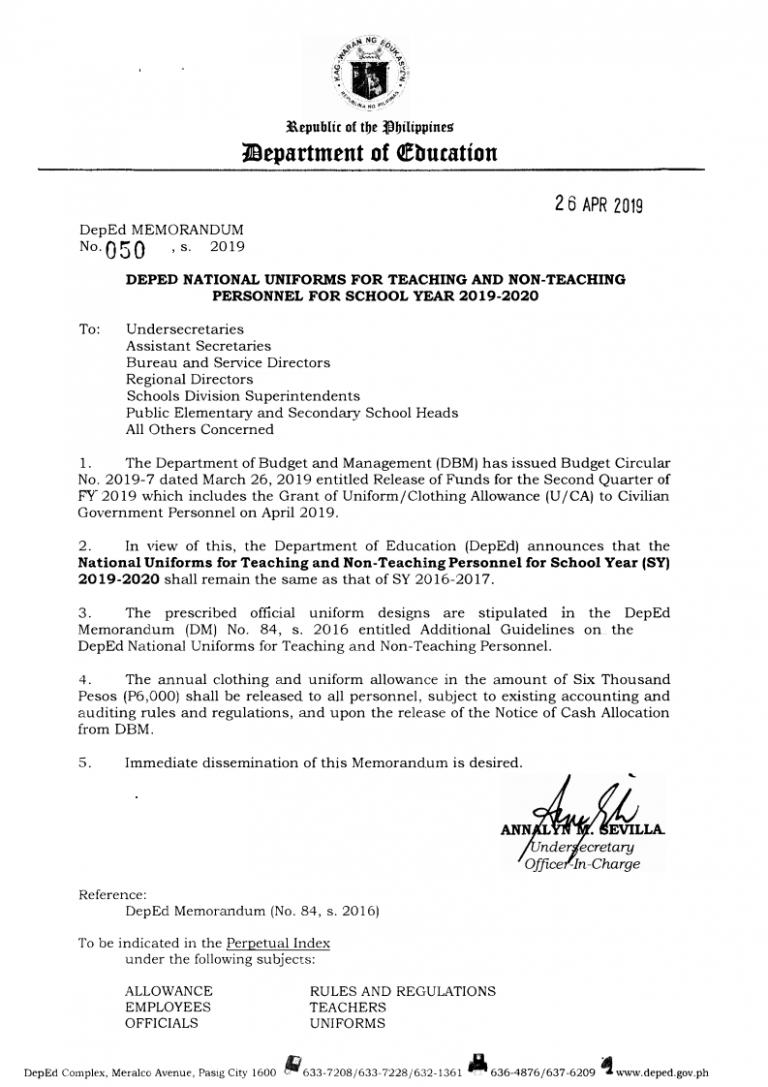 Update: DepEd National Uniforms for Teaching and Non-Teaching Personnel ...