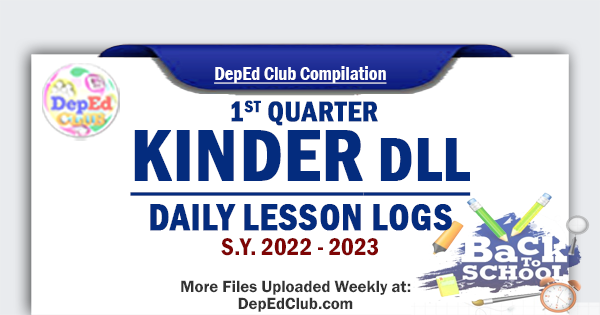 1st Quarter kindergarten Daily Lesson Log SY 2022 - 2-23
