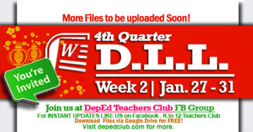 Week 2 - 4th Quarter Daily Lesson Log | January 27 - 31, 2020 DLL