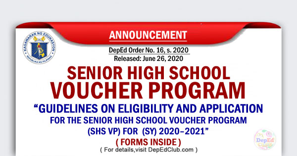 Guidelines on Eligibility and Application for the Senior High School Voucher Program