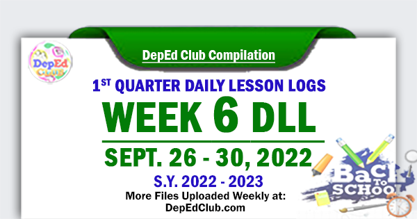 ready made week 6 quarter 1 daily lesson log