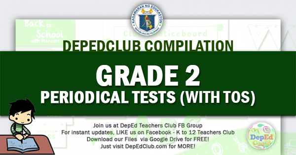 Grade 2 1st Periodical Tests With Tos 1483