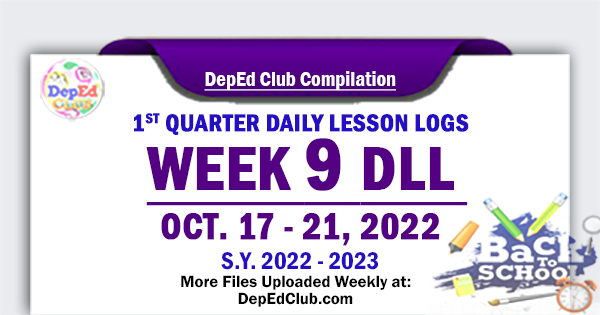 Week 9 Quarter 1 Daily Lesson Log Oct 17 21 2022 Dll 4831