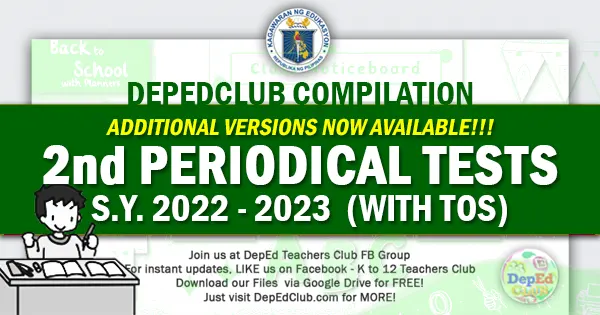 Update 2nd Periodical Test With Tos Compilation Sy 2022 2023 8945