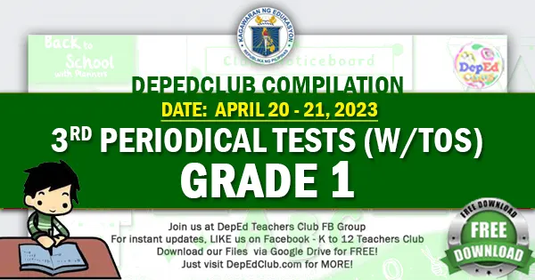 grade 1 MELC-Based Periodical Tests