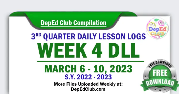 Week 4 Quarter 3 Daily Lesson Log March 6 10 2023 Dll