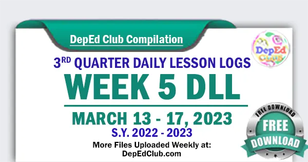 ready made week 5 quarter 3 daily lesson log