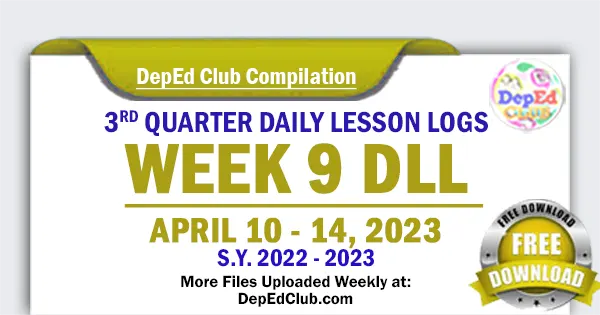 ready made week 9 quarter 3 daily lesson log