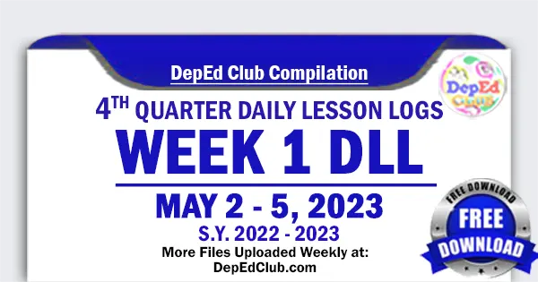 Week 1 Quarter 4 Daily Lesson Log May 2 5 2023 Dll Update 2059