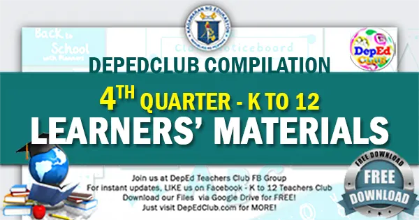 Update 4th Quarter Learners Materials K To 12 Learning Materials 2171