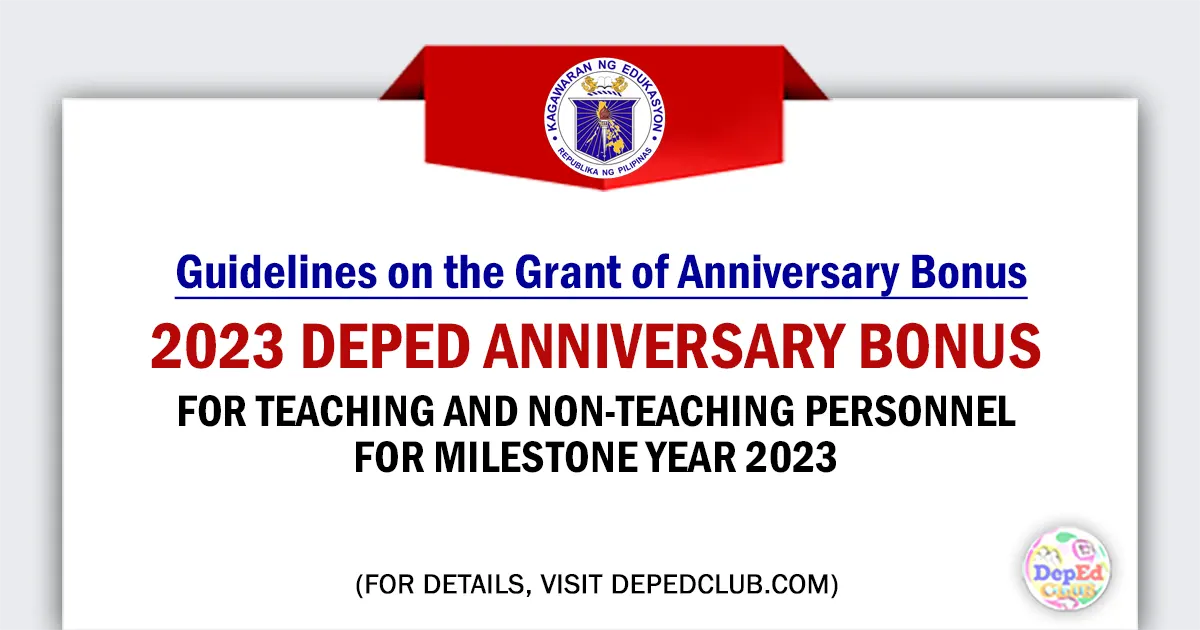 Guidelines on the Grant of Anniversary Bonus 2023,
