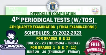MELC Based deped 4th Periodical Tests