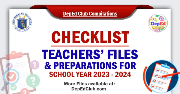 Teachers files for school year 2023 - 2024