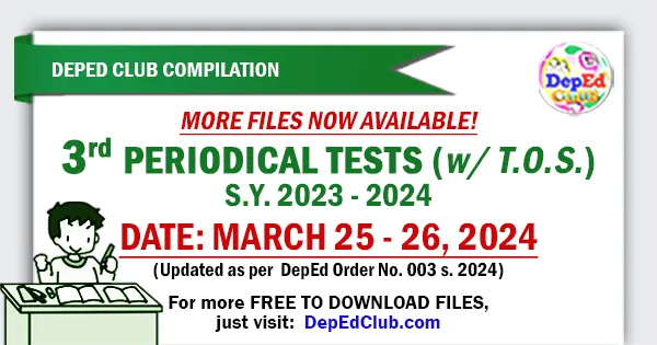 3rd Periodical Tests With Tos Compilation Sy 2023 2024 Archives The Deped Teachers Club 4352
