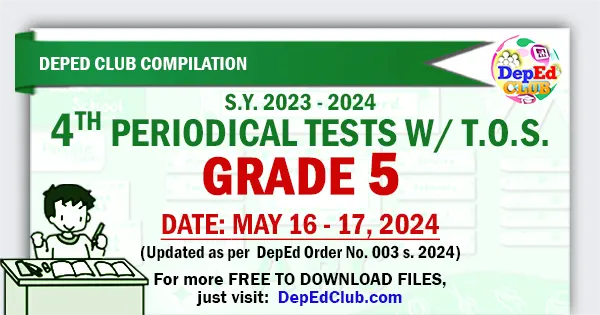 grade 5 MELC-Based 4th Periodical Tests