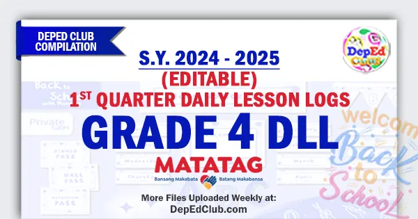 1st Quarter Grade 4 Daily Lesson Log SY 2024 2025 The DepEd 