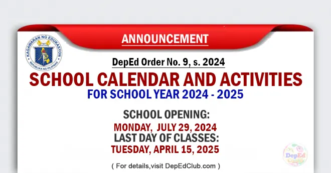 DepEd School Holidays