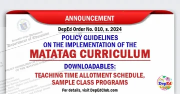 D.O. 20 s 2024 matatag curriculum guidelines