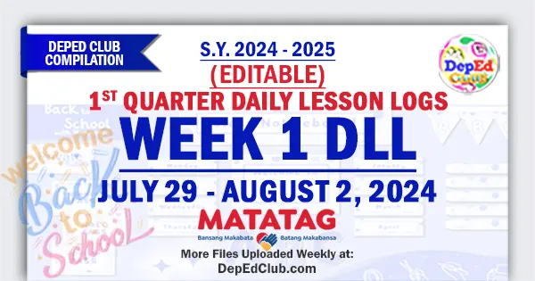 q1 w1 matatag dll daily lesson logs