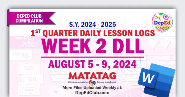 q1 w2 matatag dll daily lesson logs