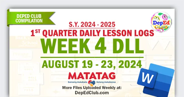 q1 w4 matatag dll daily lesson logs