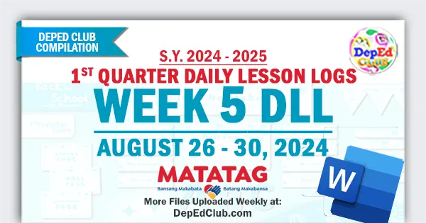 q1 w5 matatag dll daily lesson logs