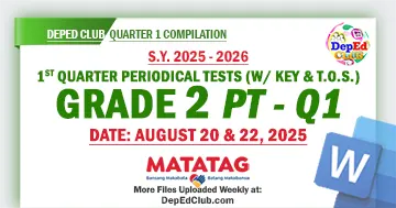download grade 2 Matatag 1st Periodical Tests
