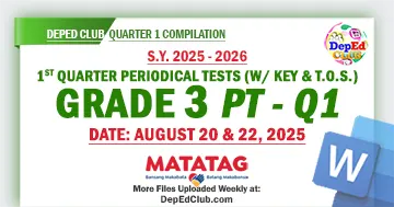 grade 3 Matatag 1st Periodical Tests download