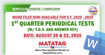 DepEd 1st quarter exams schedule Deped exams
