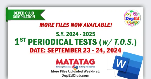 DepEd 1st quarter exams schedule