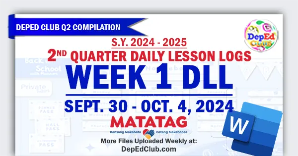 q2 w1 matatag dll daily lesson logs