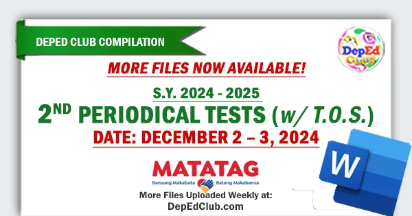 DepEd 2nd quarter exams schedule