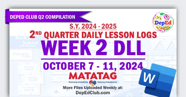 q2 w2 matatag dll daily lesson logs